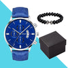 Men's Business Style Belt Calendar Watch With Imitation Leather Strap Alloy Case And Round Dial