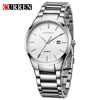 Men's Business Style Fashion Quartz Watch With Alloy Case Stainless Steel Band And Round Dial
