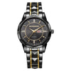 Men's Business Style Luminous Waterproof Double Calendar Quartz Watches Metal Case Stainless Steel Band Round Dial
