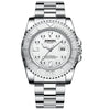 Men's Business Style Metal And Stainless Steel Luminous Waterproof Round Dial Sports Watch
