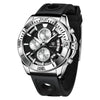 Men's Business Style Metal Case Stainless Steel Band Round Dial Quartz Multifunctional Waterproof Luminous Watch