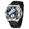Men's Business Style Metal Case Stainless Steel Band Round Dial Quartz Multifunctional Waterproof Luminous Watch