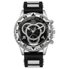 Men's Business Style Quartz Watch With Alloy Case Silicone Strap And Round Dial