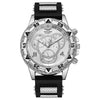 Men's Business Style Quartz Watch With Alloy Case Silicone Strap And Round Dial