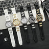 Men's Business Style Quartz Watch With Alloy Case Silicone Strap And Round Dial