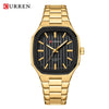 Men's Business Style Rectangular Square Steel Belt Watch Made Of Alloy Stainless Steel And Titanium