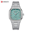 Men's Business Style Rectangular Square Steel Belt Watch Made Of Alloy Stainless Steel And Titanium