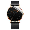 Men's Business Style Round Dial Alloy And Stainless Steel Quartz Watch With Printed Logo