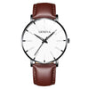 Men's Business Style Round Dial Alloy And Stainless Steel Quartz Watch With Printed Logo