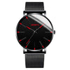 Men's Business Style Round Dial Alloy And Stainless Steel Quartz Watch With Printed Logo