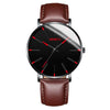 Men's Business Style Round Dial Alloy And Stainless Steel Quartz Watch With Printed Logo