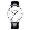Men's Business Style Round Dial Alloy And Stainless Steel Quartz Watch With Printed Logo
