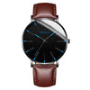 Men's Business Style Round Dial Alloy And Stainless Steel Quartz Watch With Printed Logo