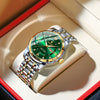 Men's Business Style Waterproof Alloy Case Stainless Steel Band Round Dial Sapphire Glass Mirror Quartz Watch