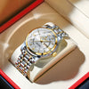 Men's Business Style Waterproof Alloy Case Stainless Steel Band Round Dial Sapphire Glass Mirror Quartz Watch
