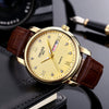 Men's Business Style Waterproof Quartz Watch With Alloy Case Strap Buckle And Mineral Reinforced Glass Mirror Round Dial