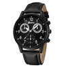 Men's Business Watch Alloy Case Imitation Leather Strap Stainless Steel Buckle Round Dial