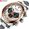 Men's Business Watch Alloy Case Stainless Steel Band Round Dial