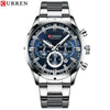 Men's Business Watch Alloy Case Stainless Steel Band Round Dial