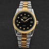 Men's Business Watch Alloy Case Stainless Steel Band Round Dial