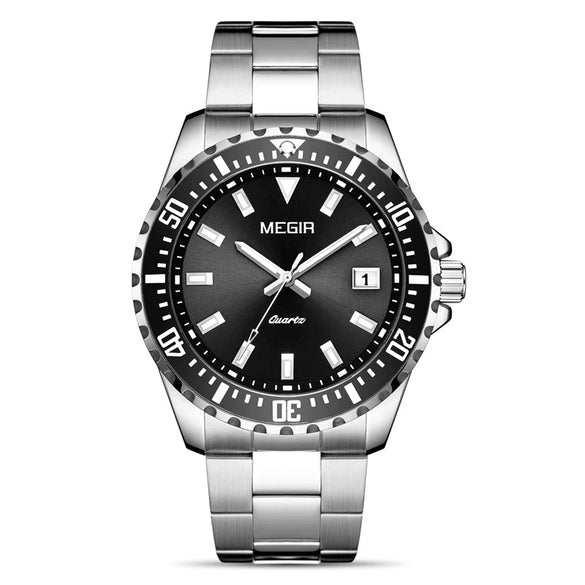 Men's Business Watch Alloy Case Stainless Steel Strap Round Dial