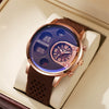 Men's Casual Alloy And Silicone Quartz Watch With Round Dial