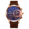 Men's Casual Alloy And Silicone Quartz Watch With Round Dial