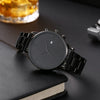 Men's Casual Alloy Iron Belt Quartz Watch With Roman Numerals And Round Dial