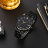 Men's Casual Alloy Iron Belt Quartz Watch With Roman Numerals And Round Dial
