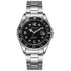 Men's Casual Automatic Mechanical Alloy Case Imitation Leather Strap Round Dial Watch