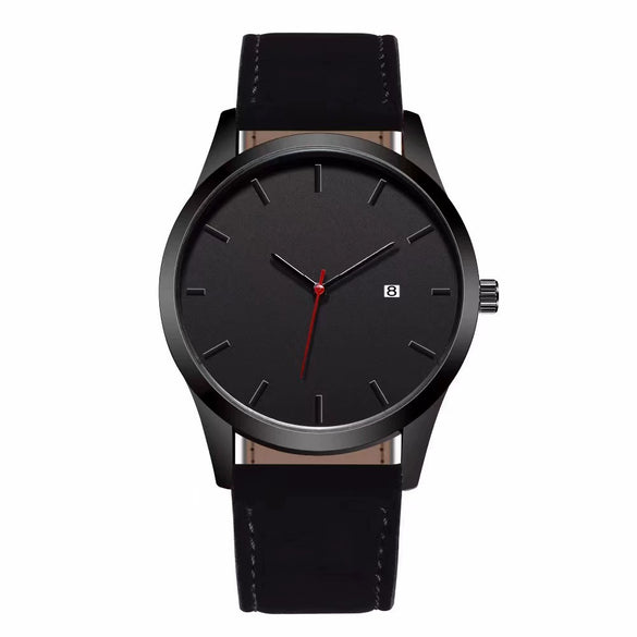 Men's Casual Business Style Alloy Belt Watch And Bracelet Threepiece Set With Round Dial
