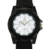 Men's Casual Fashion Watch Swiss Style Round Dial Sports Style Nylon Woven Strap Pointer Number Display Business Watch