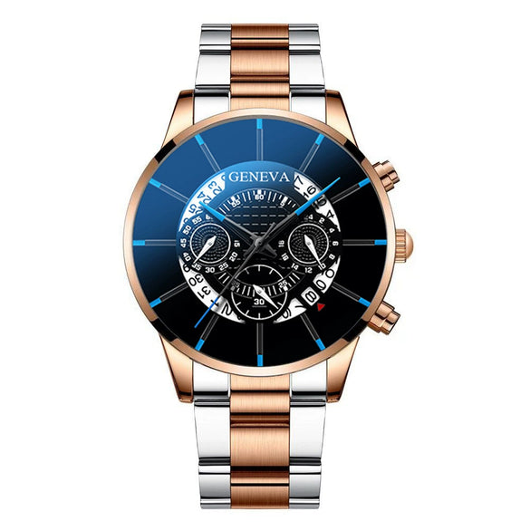 Men's Casual Quartz Watch Alloy Band Round Dial