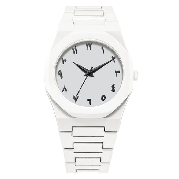 Men's Casual Quartz Watch Alloy Case Pvc Strap Stainless Steel Butterfly Buckle Round Dial