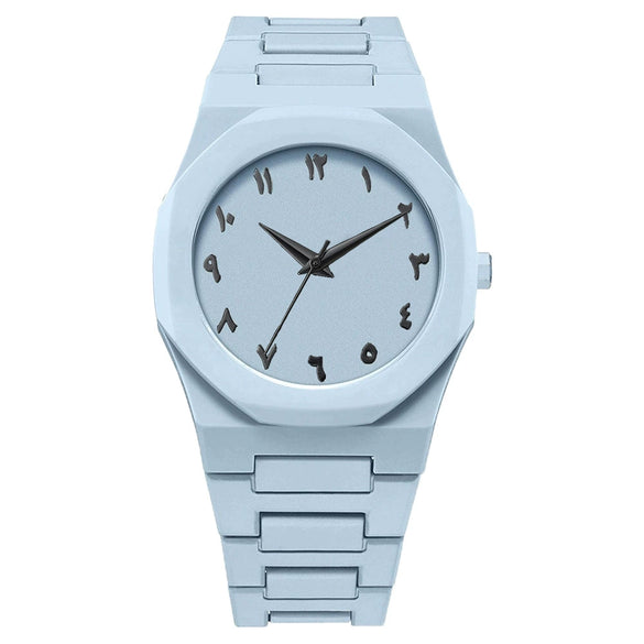 Men's Casual Quartz Watch Alloy Case Pvc Strap Stainless Steel Butterfly Buckle Round Dial
