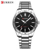 Men's Casual Quartz Watch Alloy Case Stainless Steel Band Round Dial