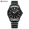 Men's Casual Quartz Watch Alloy Case Stainless Steel Band Round Dial