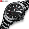 Men's Casual Quartz Watch Alloy Case Stainless Steel Band Round Dial