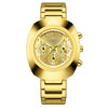 Men's Casual Quartz Watch Alloy Case Stainless Steel Strap Round Dial Waterproof Luminous