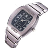 Men's Casual Quartz Watch Wine Barrel Shape Steel Band Alloy Case Stainless Steel Strap
