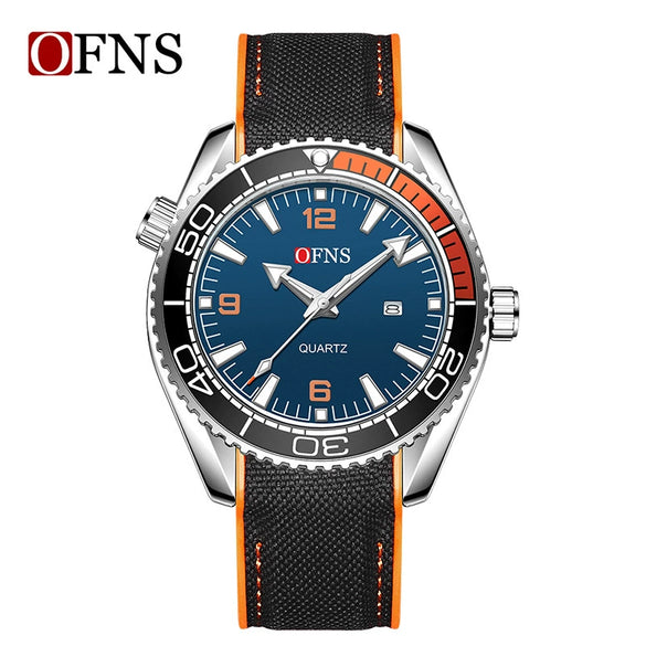Men's Casual Quartz Watch With Calendar Luminous Alloy Alloy Case Mineral Tempered Glass Mirror Stainless Steel Buckle Round Dial Tpu Strap Waterproof