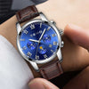 Men's Casual Quartz Watch With Sun Moon And Stars Pattern Waterproof Calendar Luminous Stainless Steel Clasp Alloy Case And Strap Round Dial