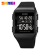 Men's Casual Sports Waterproof Electronic Watch Silicone Resin Abs Rectangle Geometric