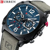 Men's Casual Stainless Steel Quartz Watch With Genuine Leather Strap And Round Dial