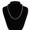 Men's Clavicle Chain Bohemian Style Handmade Wooden Beads Geometric Design