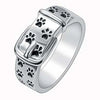 Men's Copper Electroplated Puppy Collar Ring Cute Geometric Fashion Jewelry Accessory