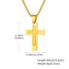 Men's Cross Pendant Necklace Stainless Steel Geometric Fashion Polish