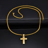 Men's Cross Pendant Necklace Stainless Steel Geometric Fashion Polish