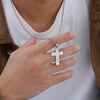 Men's Cross Pendant Necklace Stainless Steel Geometric Fashion Polish