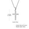 Men's Cross Pendant Necklace Stainless Steel Geometric Fashion Polish